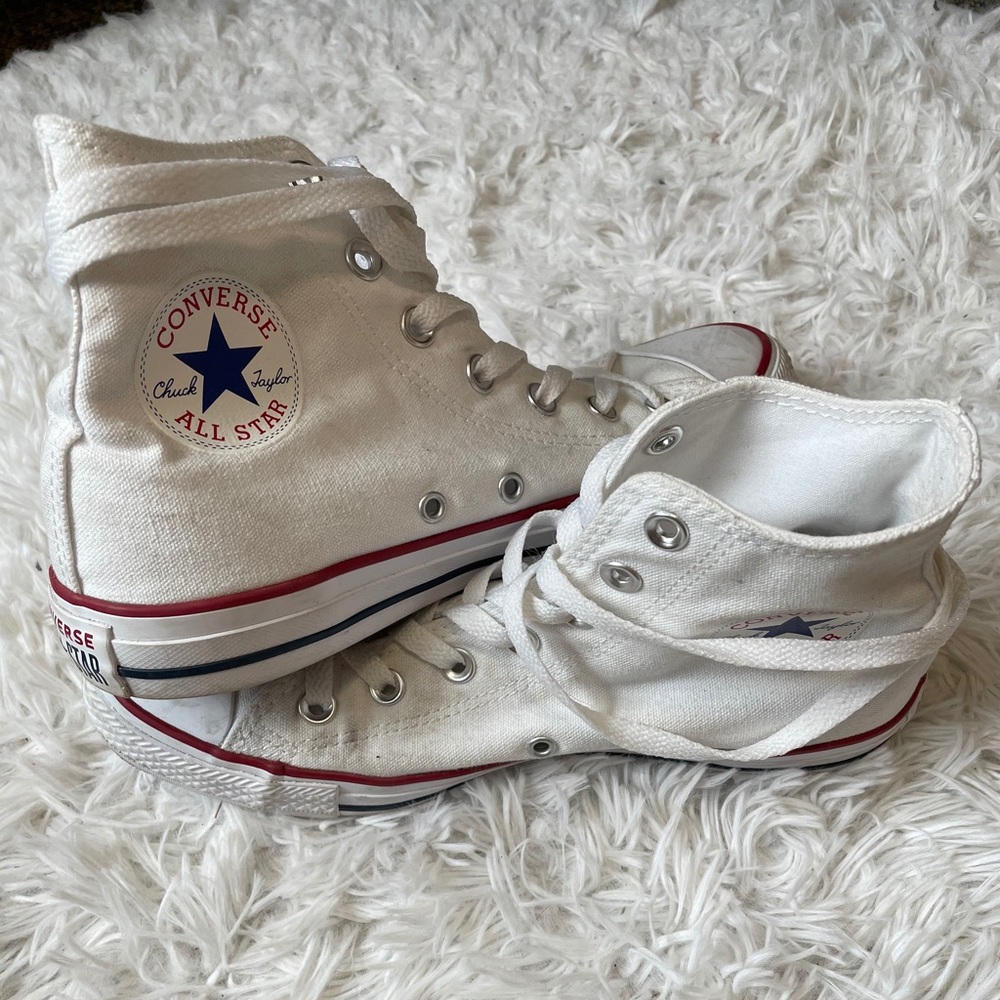 white converse high tops